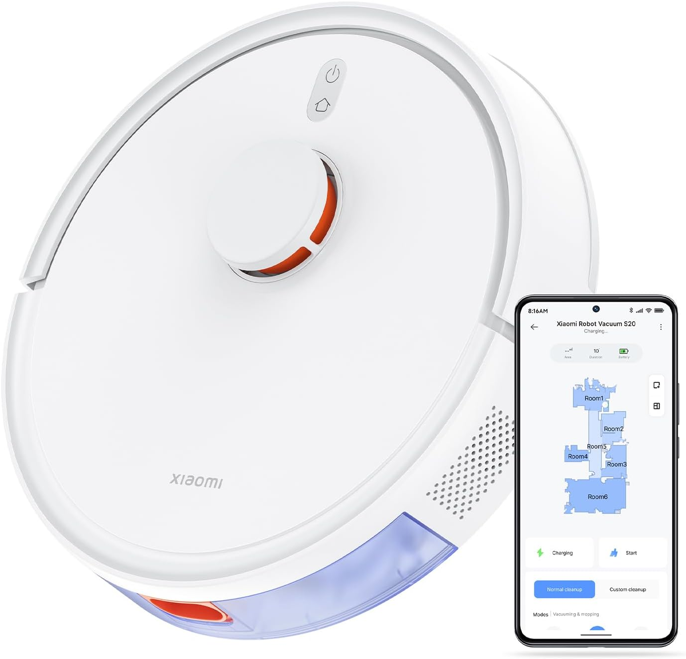 Xiaomi Robot Vacuum S20 con navegación láser y succión 5000 Pa